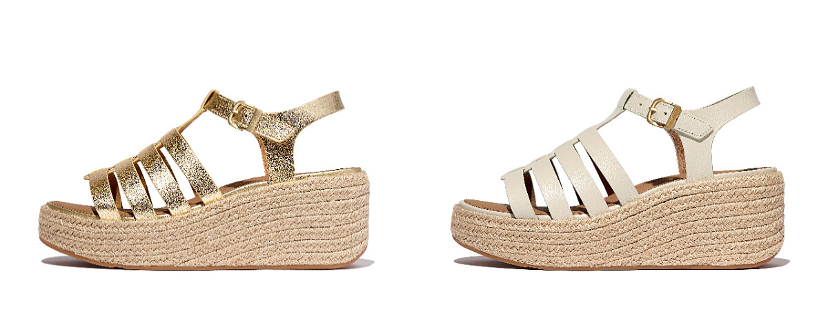 PLATFFORMS ESPADR. 草編皮革漁夫楔形涼鞋，NT$ 6,050