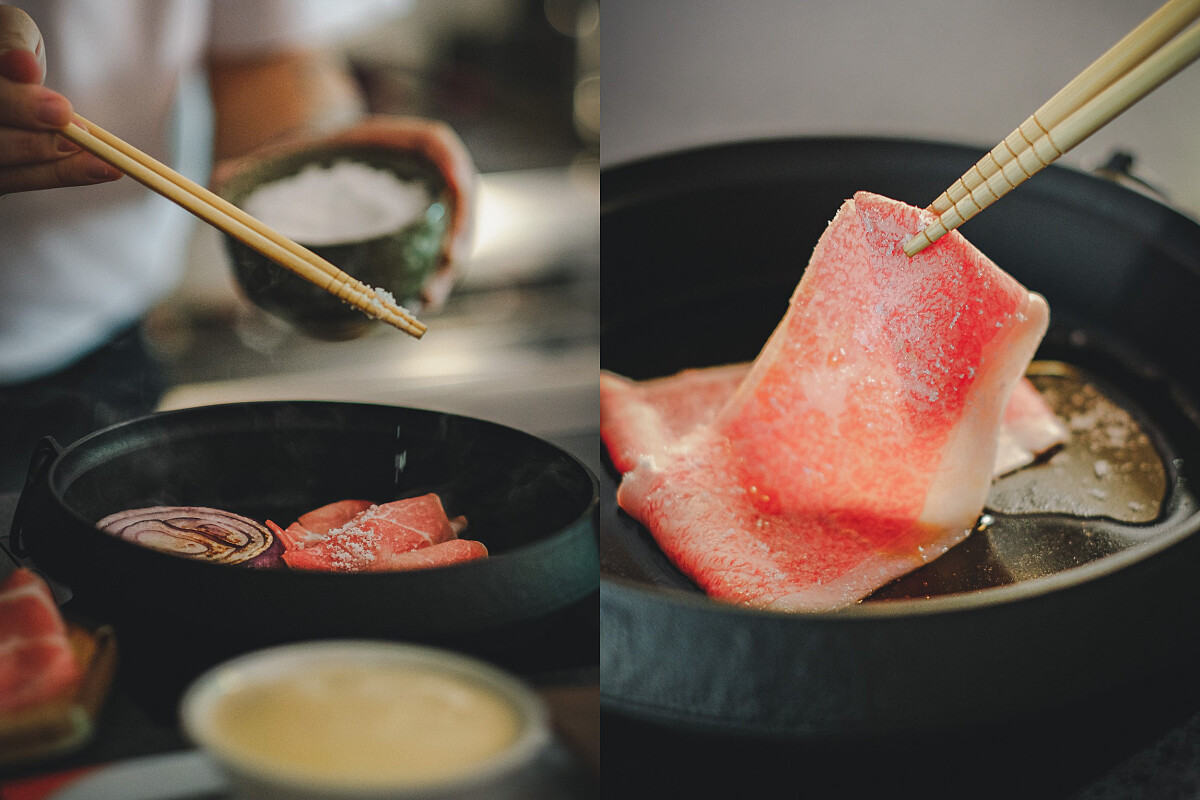 「玉兔」提供正統關西風味壽喜燒。