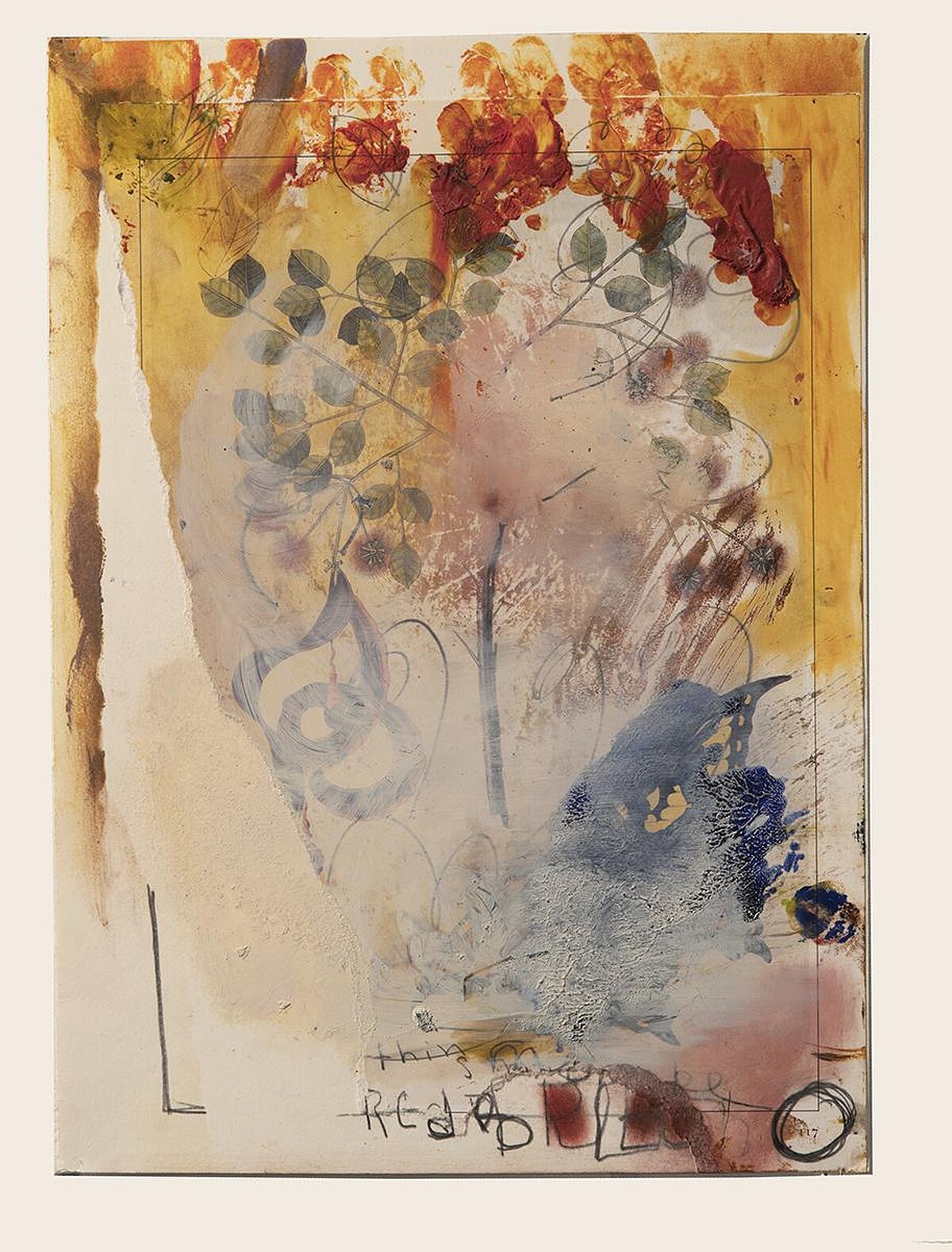 席安・弗拉喬內,〈胡蘿蔔 夏日狂熱〉,2021-2022|油性顏料、拼貼、石墨於書頁|12 x 10 in | 30.48 x 25.4 cm|圖片為藝術家及路由藝術所有