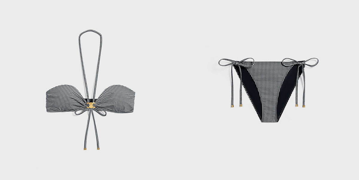 TRIOMPHE VICKY平紋針織上衣，NT$22,000；TRIOMPHE VICKY平紋針織泳褲，NT22,000。