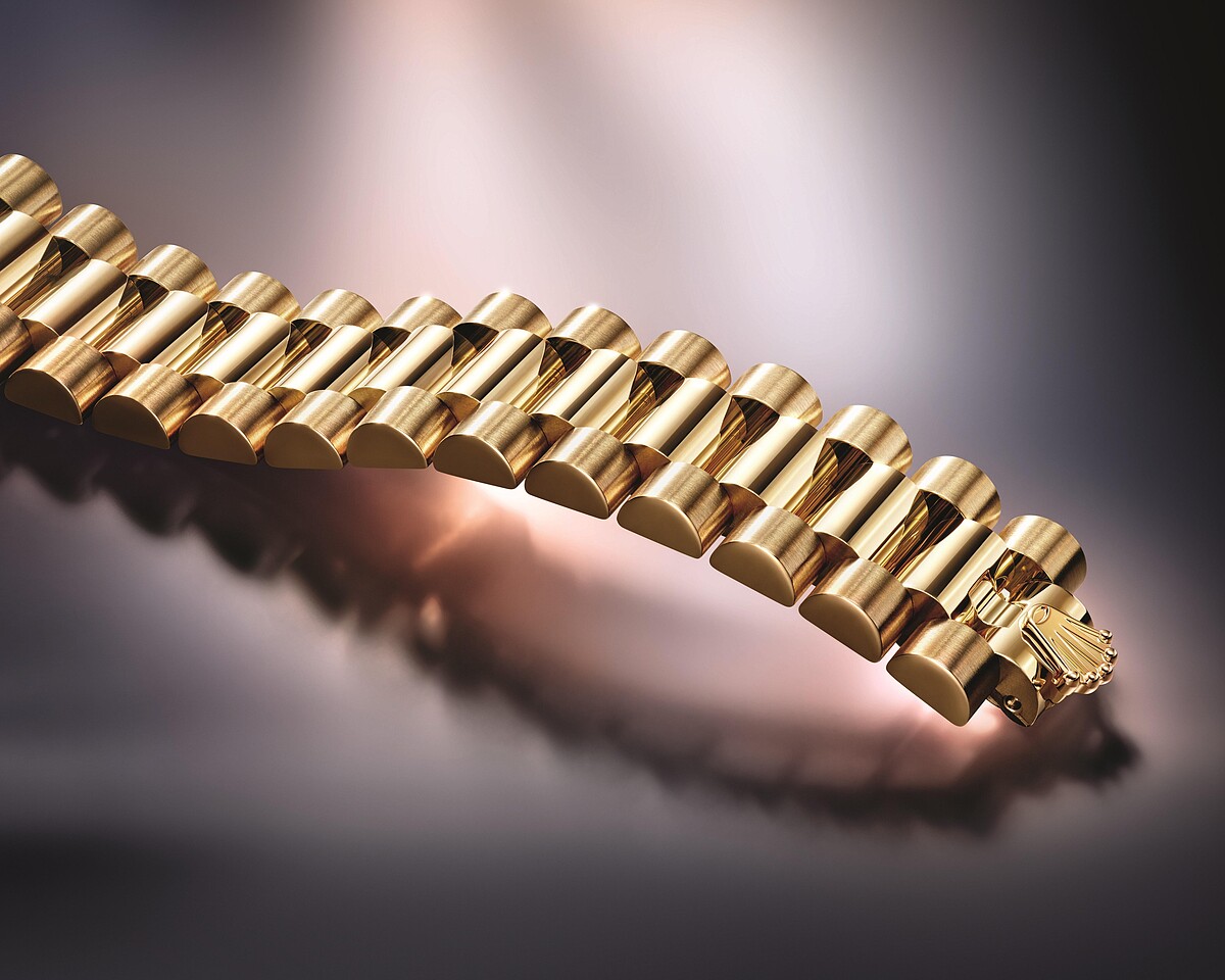 18K黃金款Oyster Perpetual Datejust 31腕錶搭配元首型（President）錶帶&copy;Rolex／Ulysse Frechelin