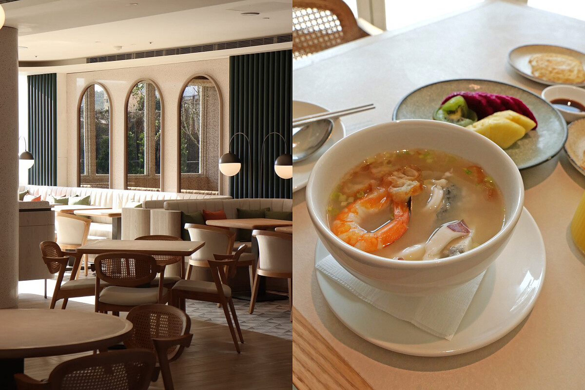 早餐也可在此享用，海產粥大受歡迎。