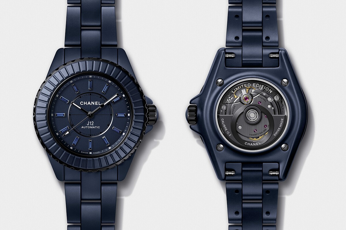 J12 BLEU Caliber 12.2機芯33毫米腕錶 (藍寶石時標)