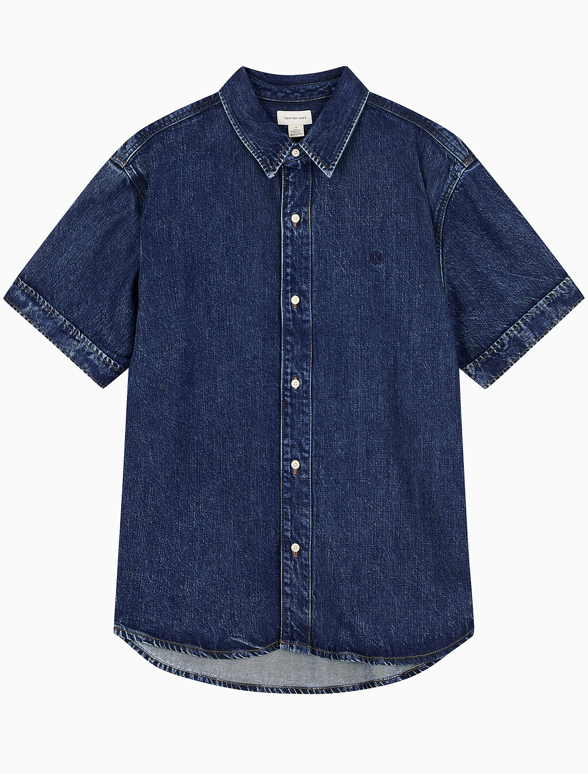 Calvin Klein 短袖丹寧襯衫，價格店洽。