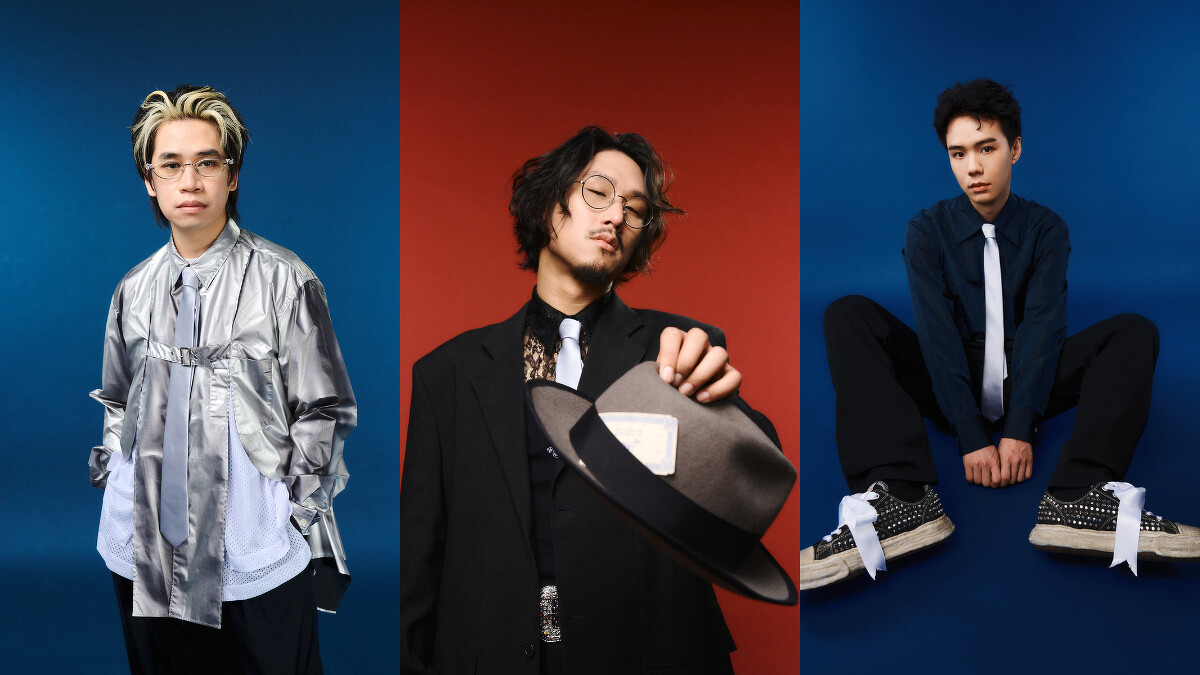 吉他手阿雷（左）貝斯手羅晧宇（中）鼓手陳允祈（右）。攝影／湯詠茹