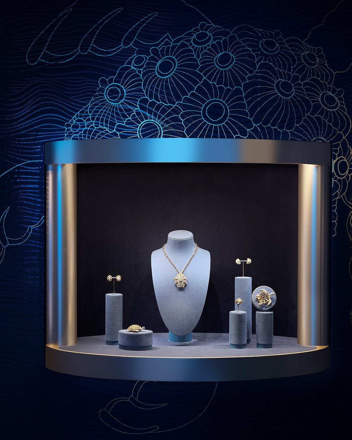 Tiffany & Co. 全新Blue Book 2025 《Sea of Wonder 瑰海奇珍》高級珠寶展位於紐約Landmark內展區