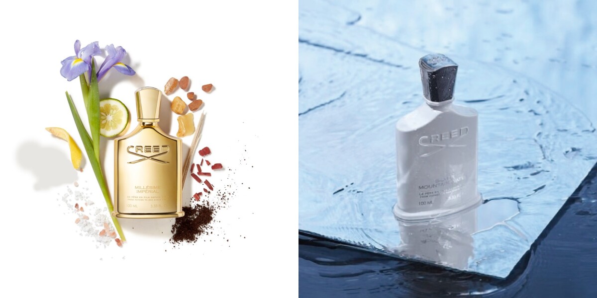 左-CREED皇者之風；右-CREED 銀色山泉。