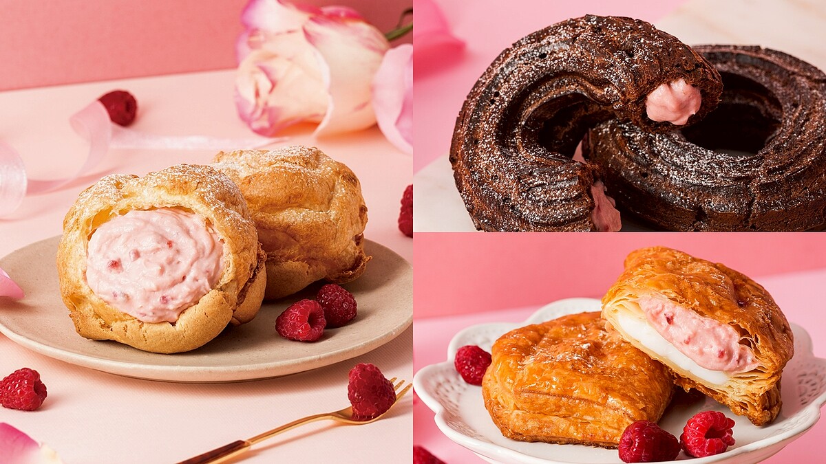 五月限定浪漫！beard papa’s玫瑰覆盆子、布丁泡芙登場，加碼麻糬派皮新上市