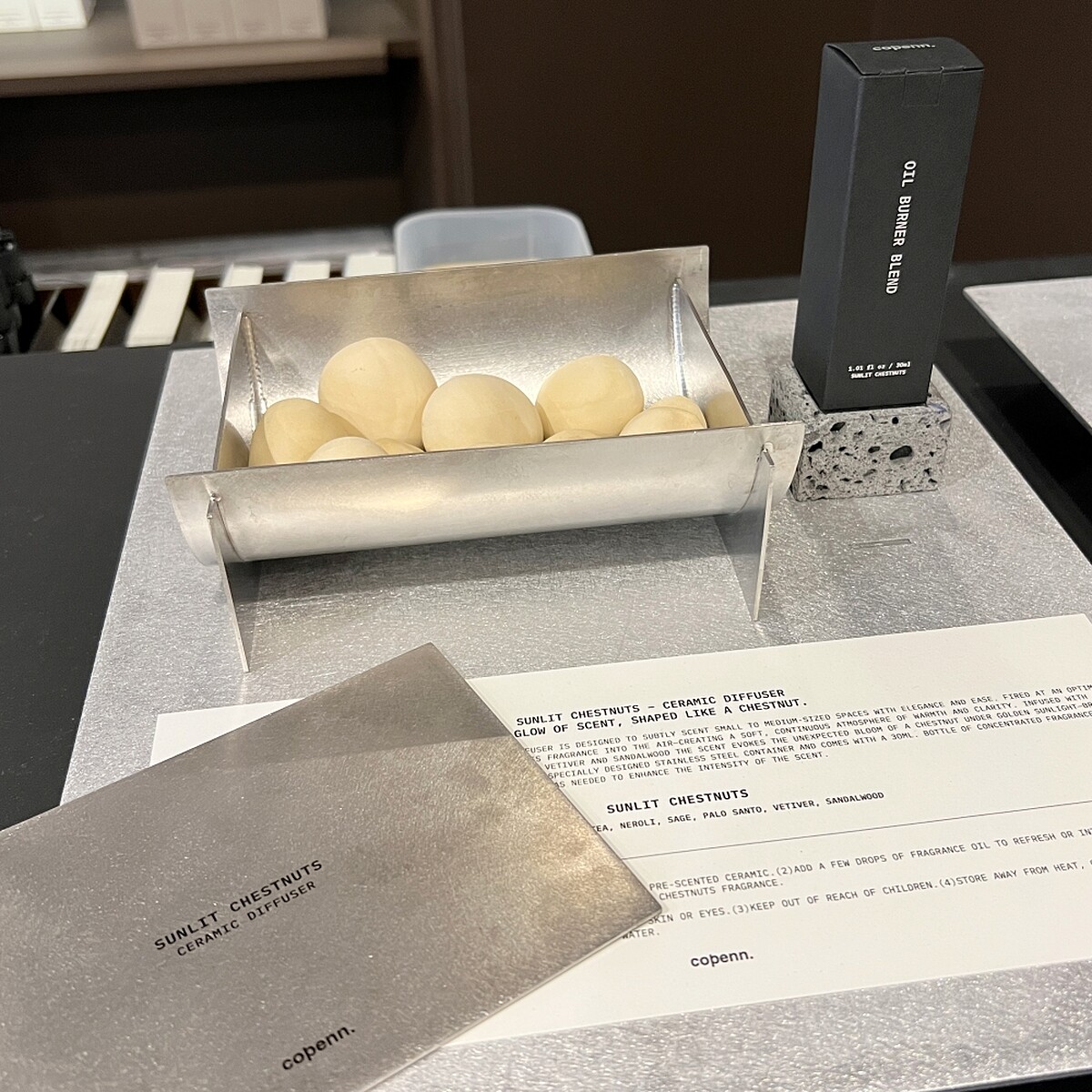 copenn. SUNLIT CHESTNUTS栗光未眠陶瓷擴香石禮盒,NT3,900