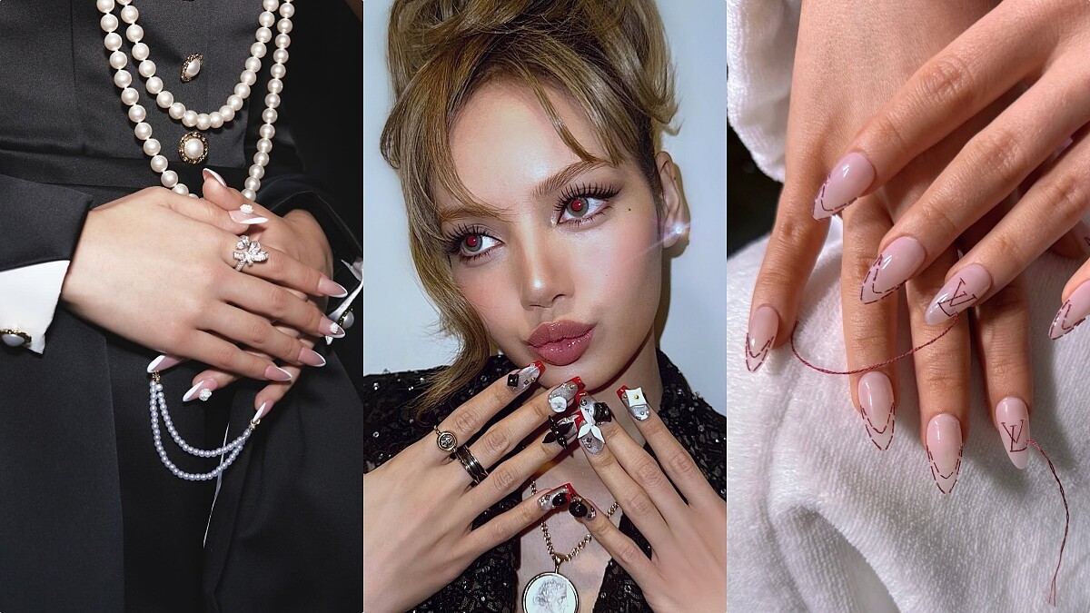 2025 Met Gala最精緻細節是美甲!珍珠鏈、Monogram、LV縫線、香菸通通變成指甲上的風景