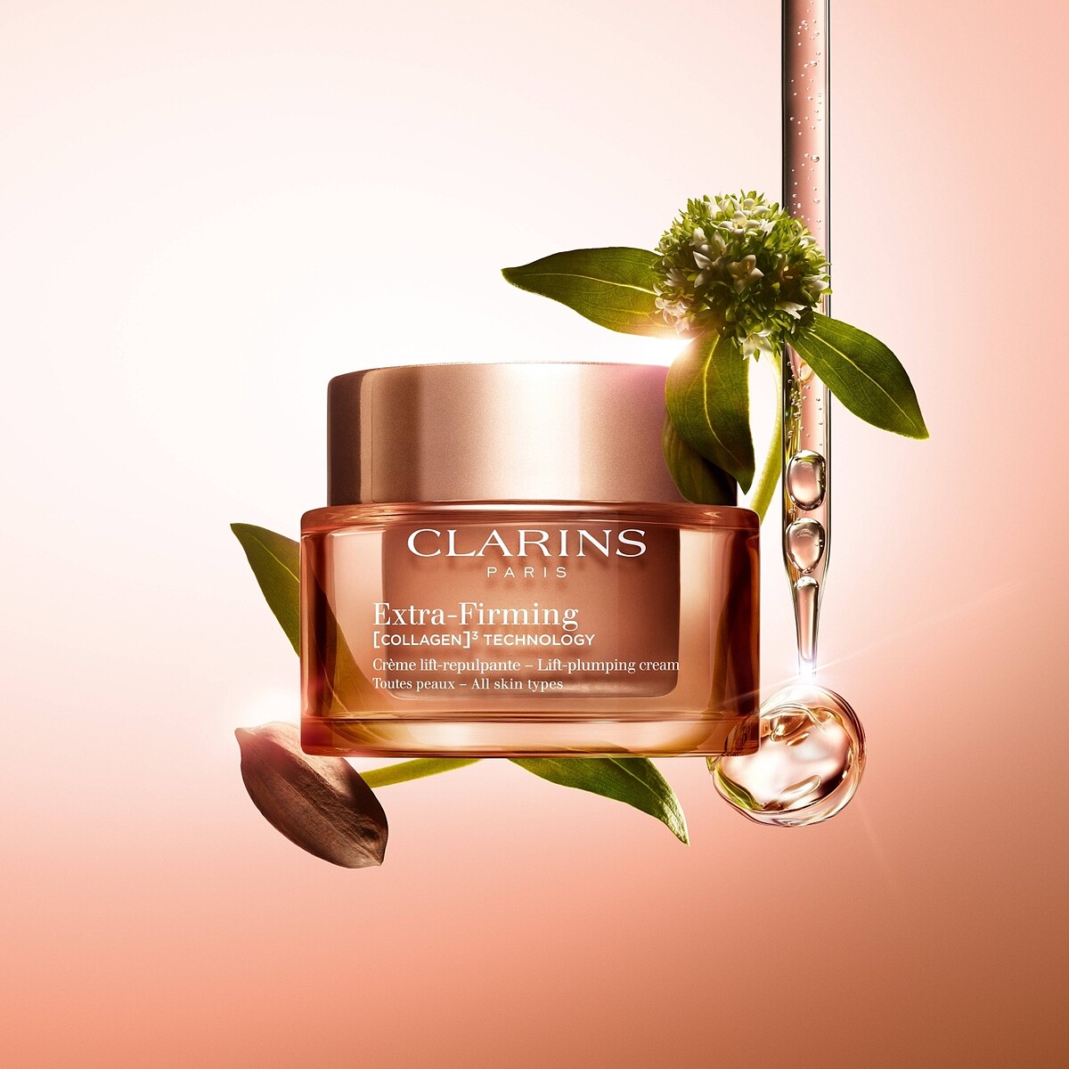 克蘭詩第9代「膠原彈簧霜」煥顏緊緻膠原日霜。