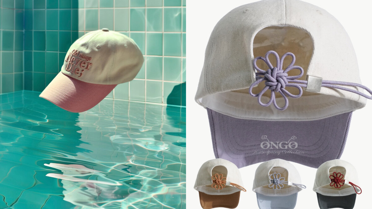 ONGO 棒球帽，特色為背後韓國傳統花結裝飾調節帶