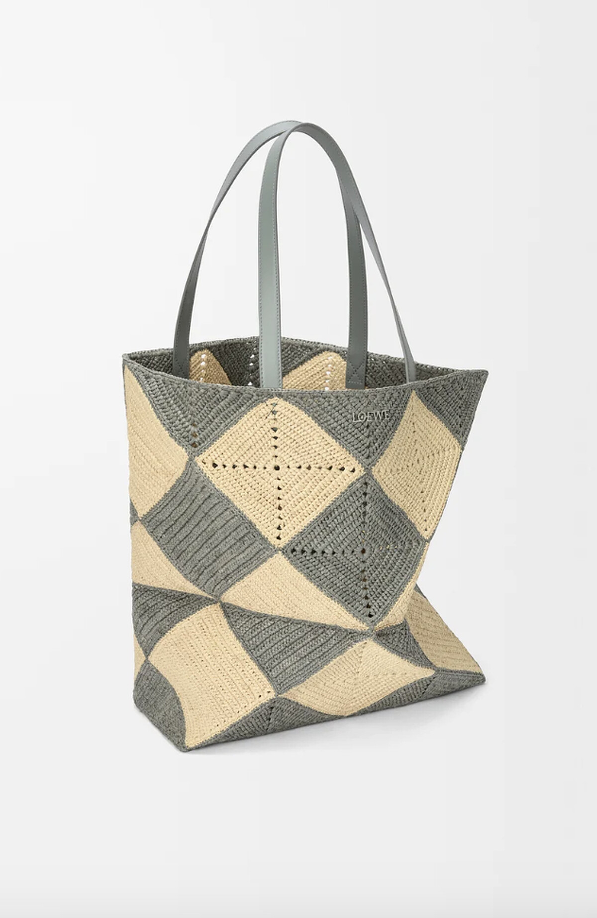 Loewe Puzzle Fold XL 拉菲草編織托特包