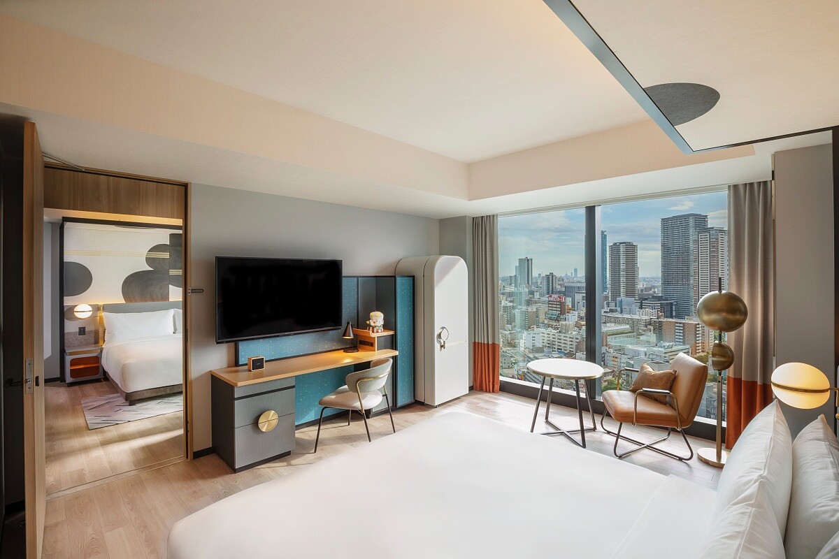 設有復古迷你吧台。