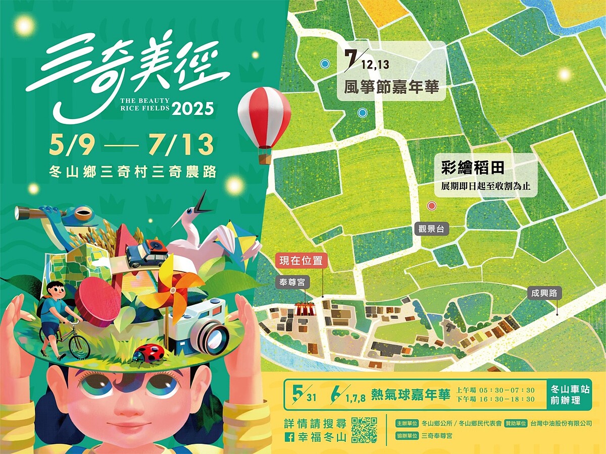 2025宜蘭三奇美徑「風箏節嘉年華」日期及地圖