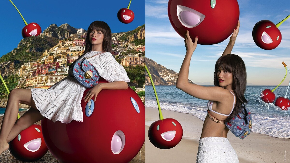 Zendaya 演繹 Louis Vuitton x 村上隆微笑櫻桃系列形象廣告