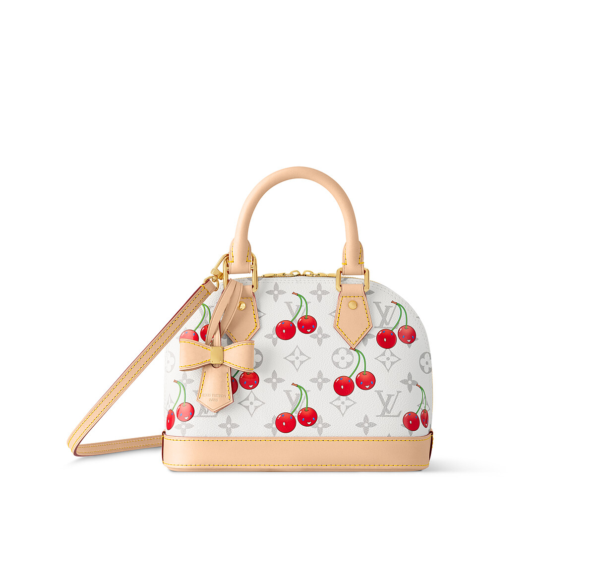 Louis Vuitton x 村上隆 白色Monogram櫻桃Cerise Bag Chain 包款