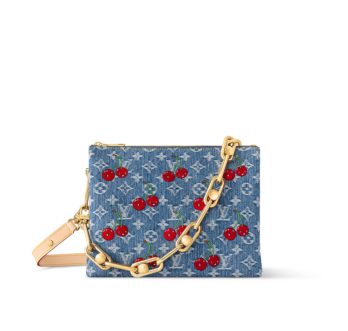 Louis Vuitton x 村上隆 丹寧櫻桃刺繡系列 Coussin PM 包款