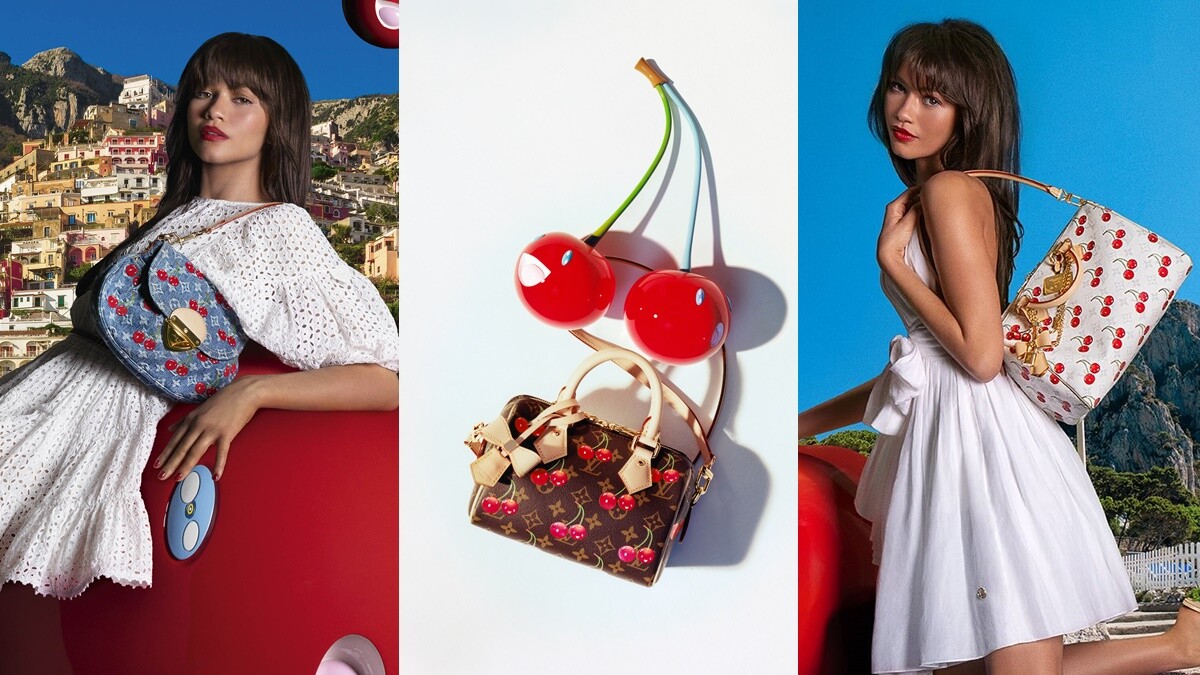 【包你入坑5原因】路易威登LV村上隆聯名最終章「微笑櫻桃」手袋為什麼必收？丹寧Or白底都美翻！