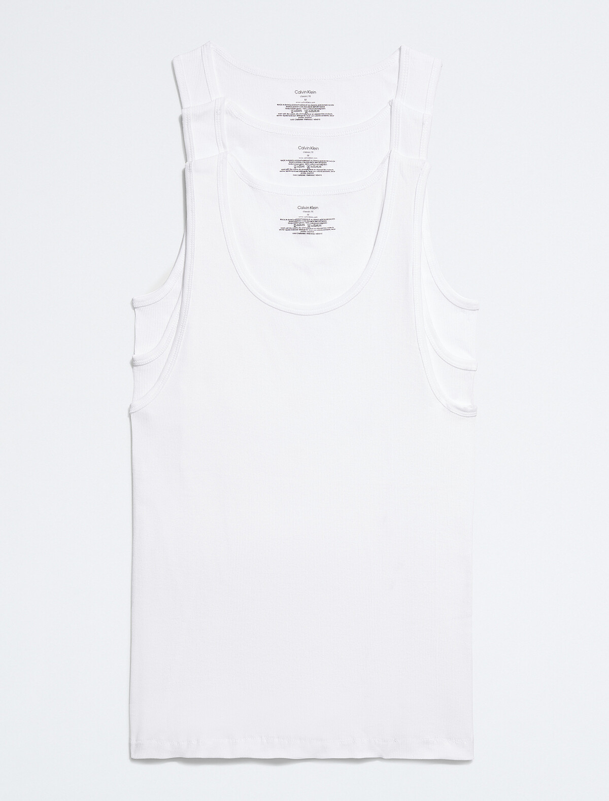 Calvin Klein_棉質彈性背心(三件組)_定價$2,380