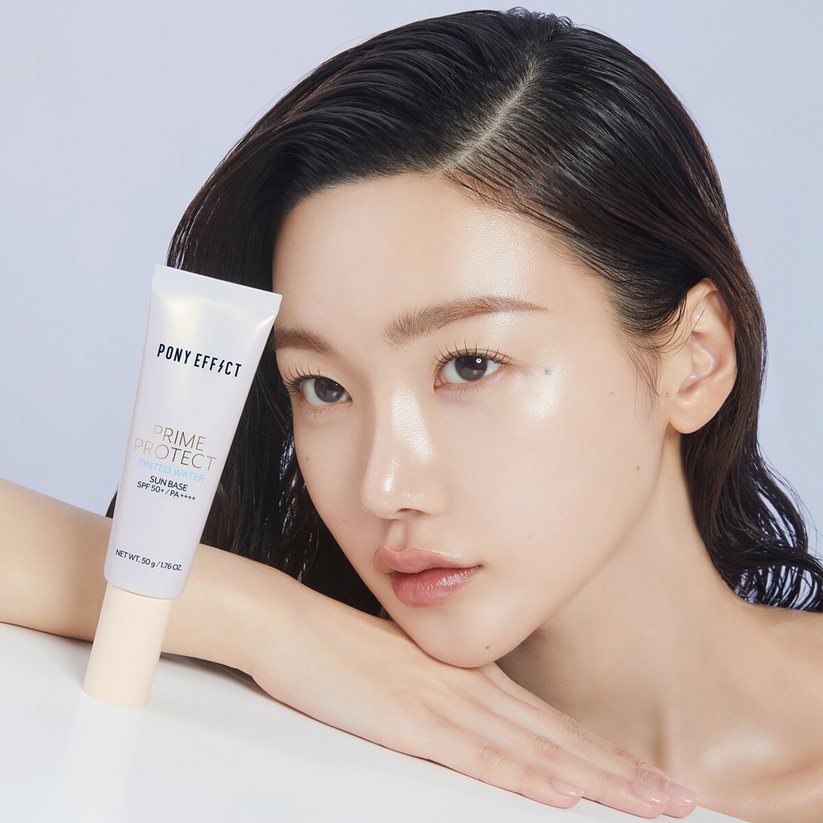 PONY EFFECT水透光妝前防護乳#膚色情境圖。