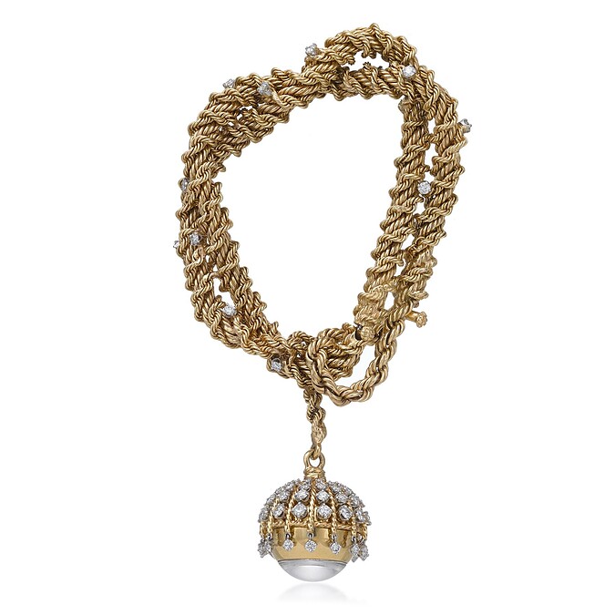 Rope 靈感來源- Jean Schlumberger for Tiffany & Co. 腕錶, 鉑金,黃K金,鑽石 1957-1970 @古典珍藏庫_02