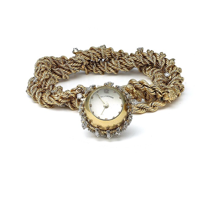 Rope 靈感來源- Jean Schlumberger for Tiffany & Co. 腕錶, 鉑金,黃K金,鑽石 1957-1970 @古典珍藏庫_01