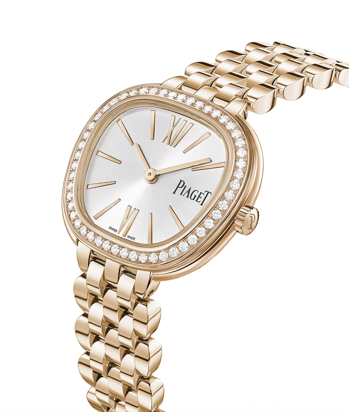 【PIAGET 2025嶄新之作】SIXTIE系列29毫米18K玫瑰金鑽石珠寶腕錶