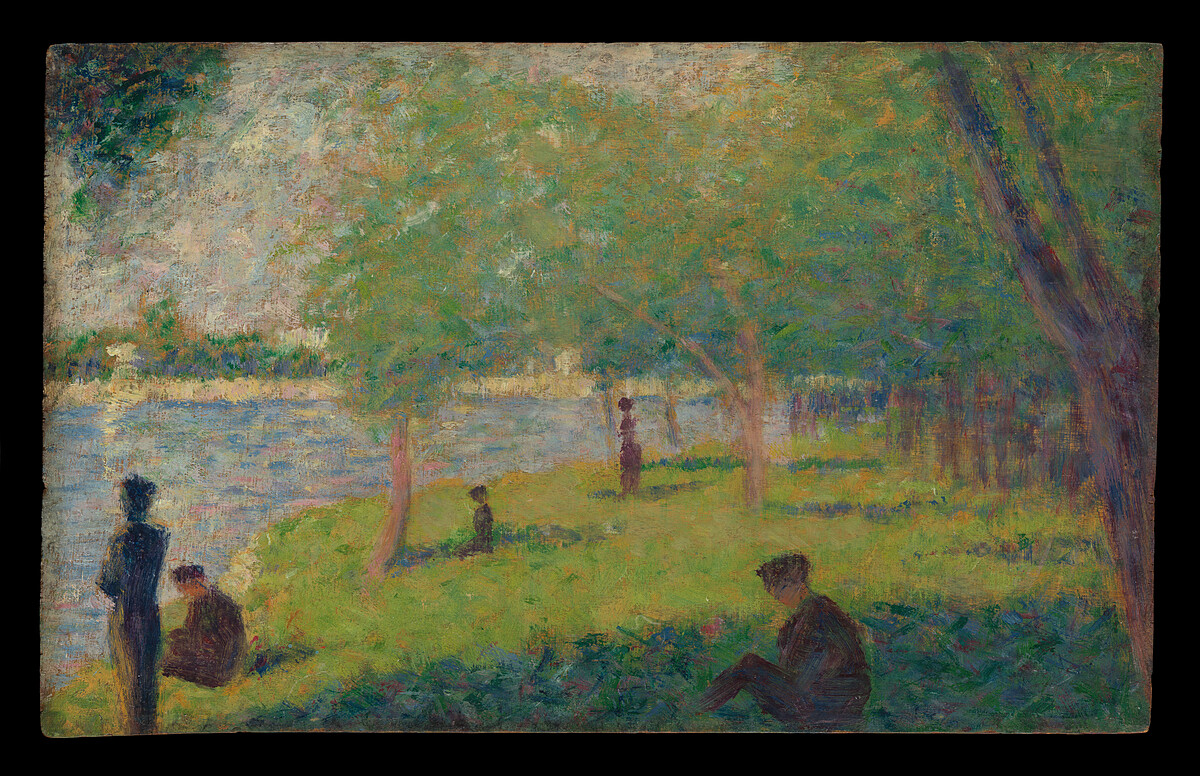 喬治秀拉_《大碗島的星期天下午》習作_1884 © The Metropolitan Museum of Art_Georges Seuart_Study for A Sunday on La Grande Jatte(時藝多媒體提供)