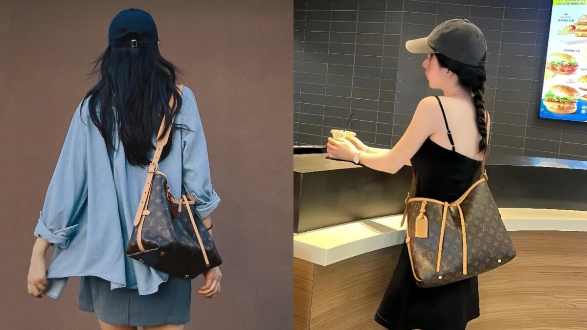 Louis Vuitton CarryAll包款的可調節寬版皮革肩背帶