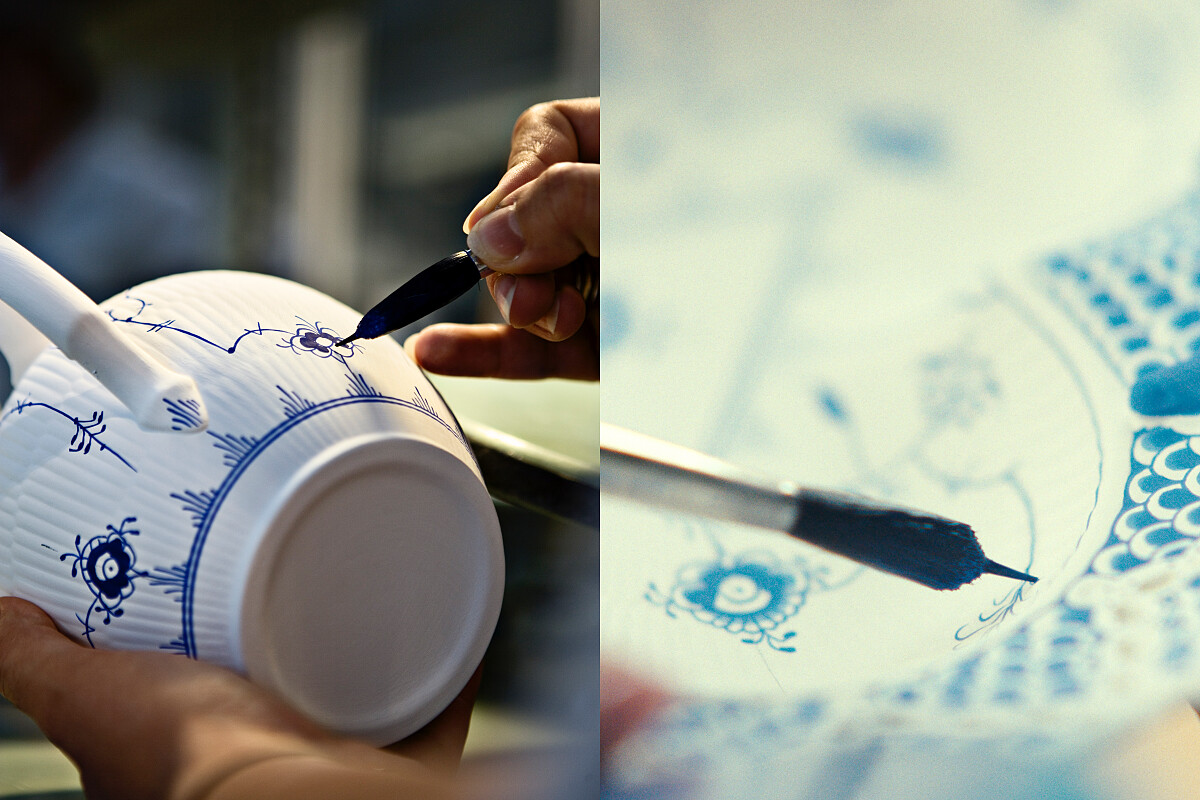 Royal Copenhagen 畫師手繪。