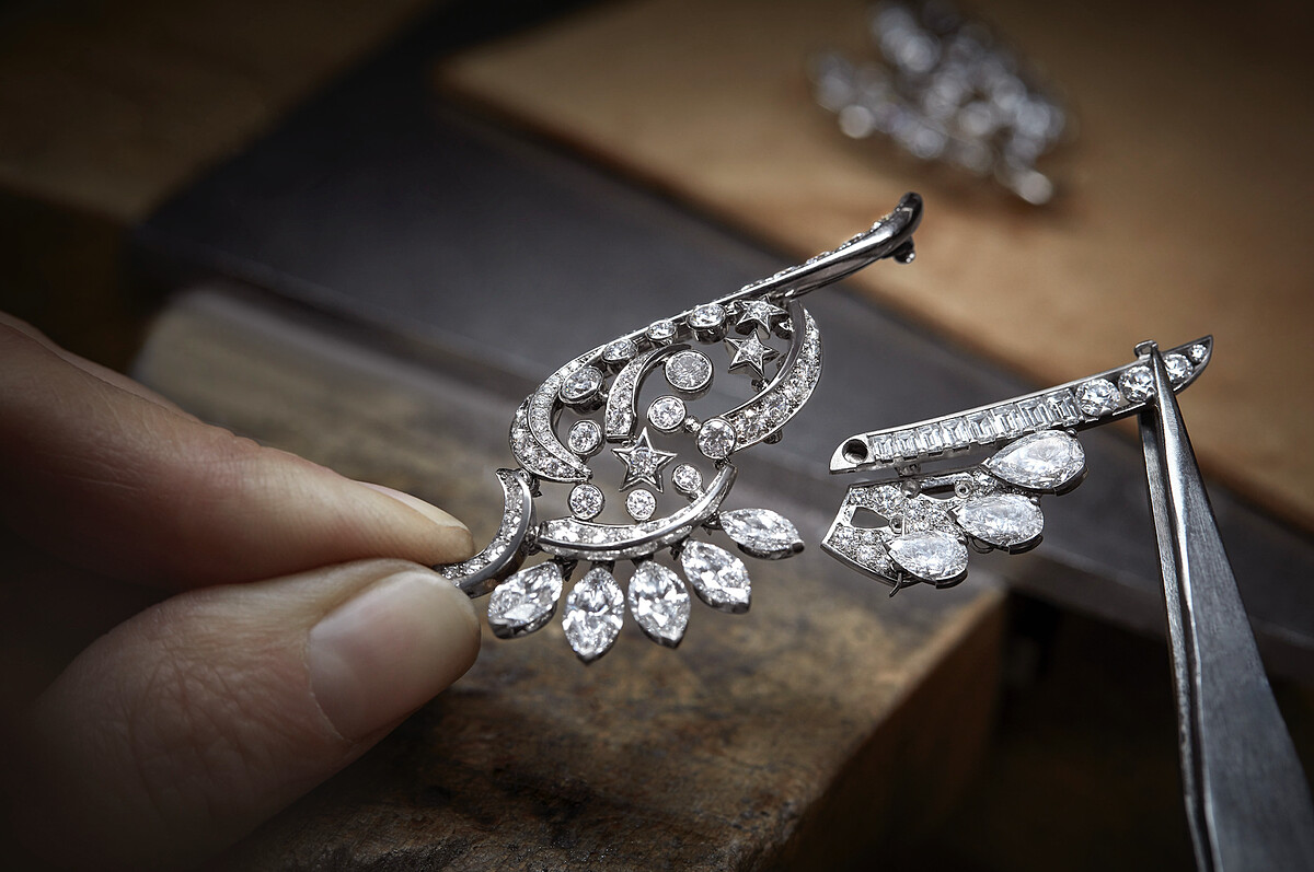 Chanel 2025頂級珠寶系列《Reach For The Stars》代表作&mdash;&mdash;Wings of CHANEL項鍊工藝圖