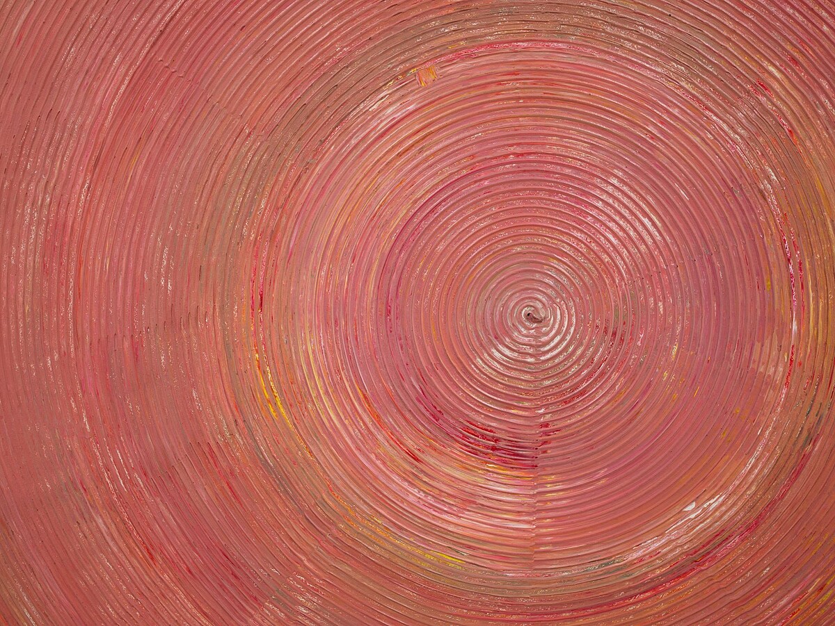 Jack Whitten｜四輪驅動（Four Wheel Drive），局部｜1970｜壓克力顏料畫布｜249.6 &times; 249.6 cm｜私人收藏｜&copy; 由 Jack Whitten 遺產與 Hauser & Wirth 畫廊提供，攝影：Genevieve Hanson