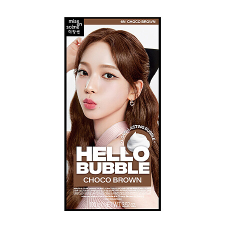 魅尚萱 HELLO BUBBLE 泡沫染髮劑-6N巧克力棕