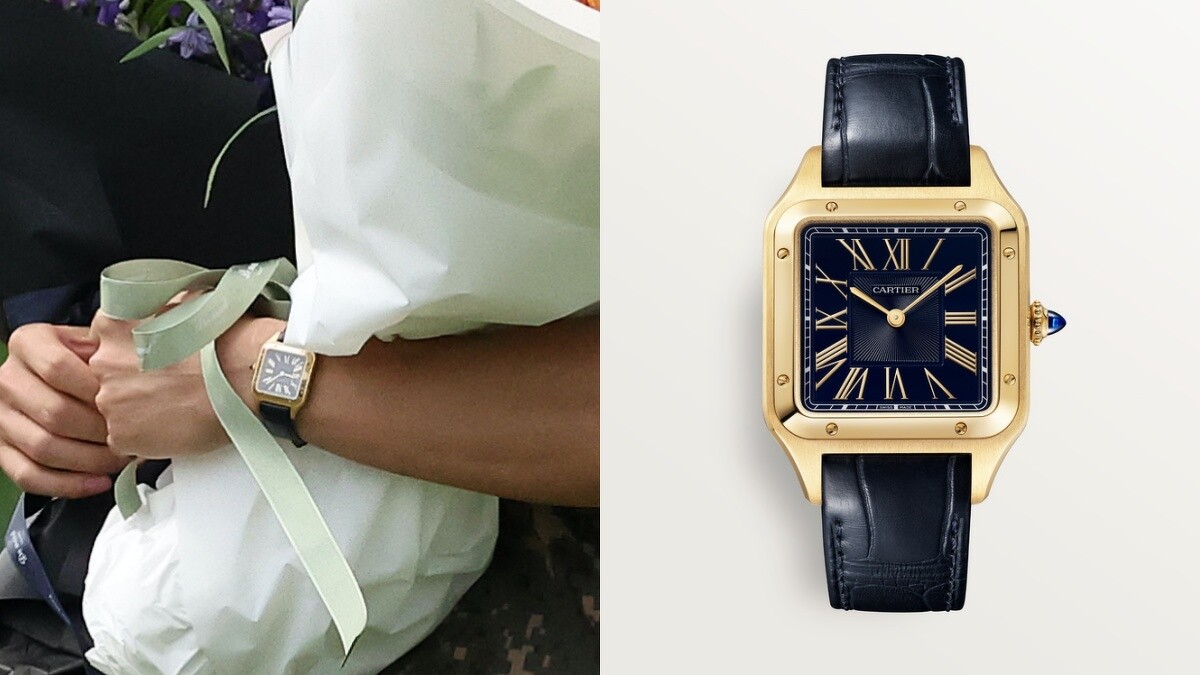 Cartier Santos Dumont 黑金腕錶 NT.453.000