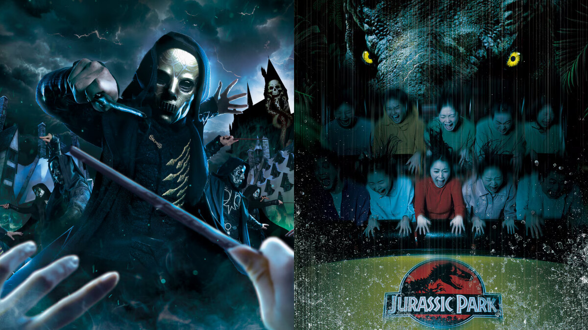 日本環球影城哈利波特魔法世界萬聖節活動-食死人降臨活米村，侏儸紀公園萬聖節活動-侏儸紀公園‧乘船遊～在黑暗中～