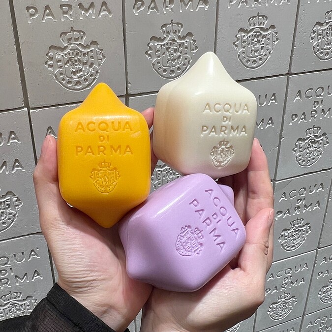 Acqua di Parma水果造型香氛皂(帕納里加州桂、卡布里香橙、阿瑪爾菲無花果)220g，NT2300