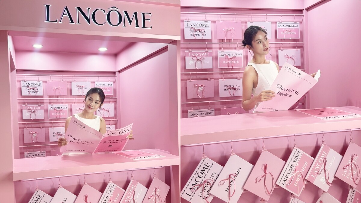 蘭蔻粉紅幸福快閃店的法式書報亭。