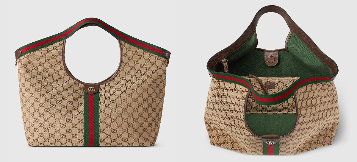 GUCCI Giglio(ORIGINAL GG緹花布X綠色棉質內襯)。