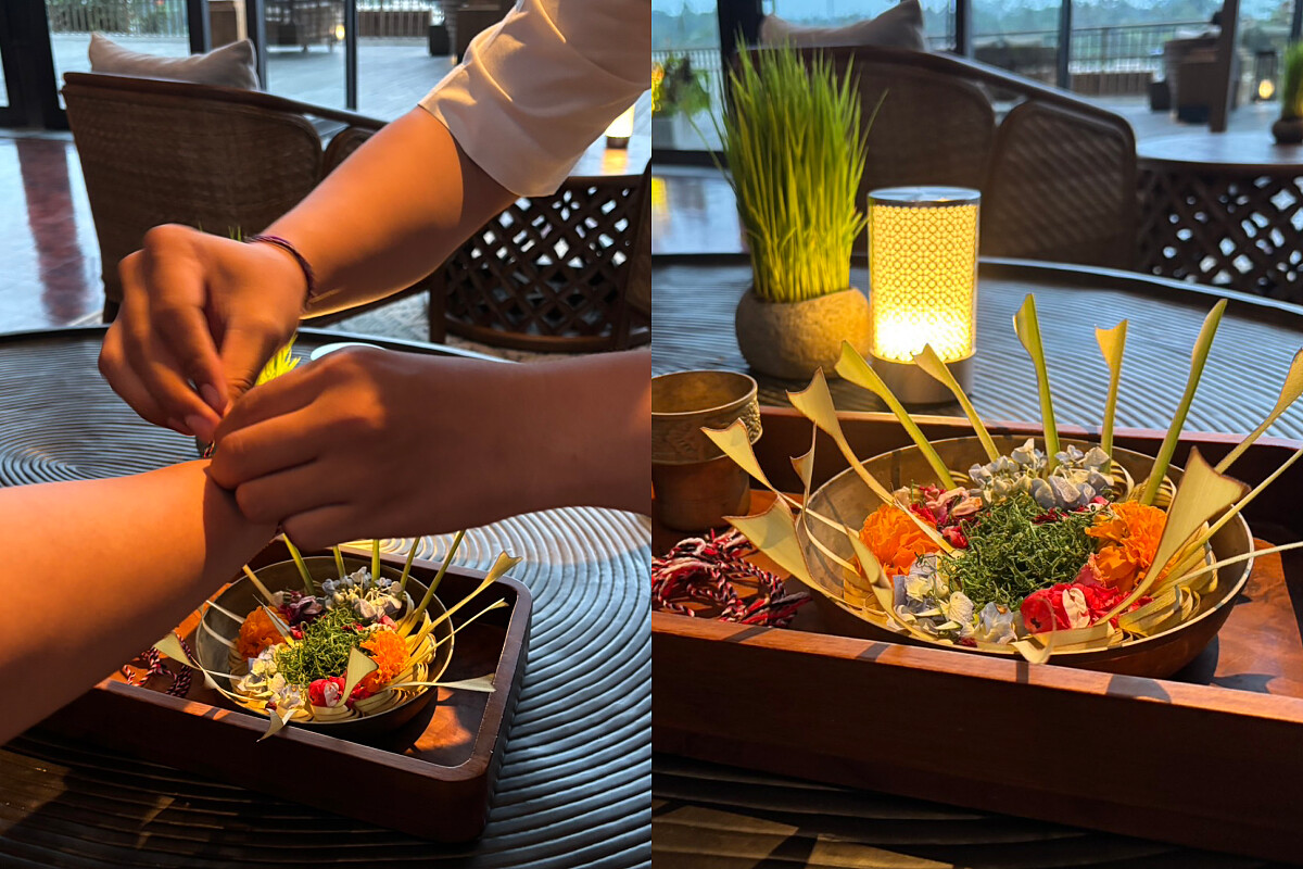 迎賓儀式象徵著這刻起就是峇里島人了。(Shot by Tracy Lee)