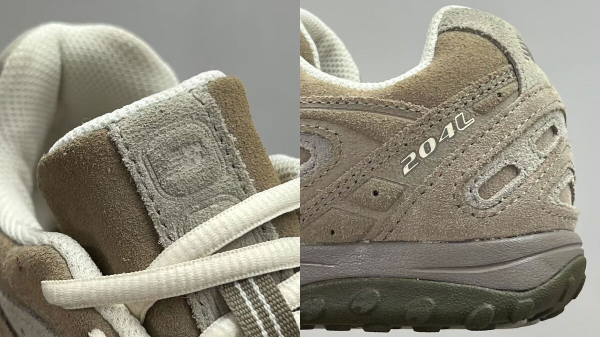 Kith x New Balance 204L 棕色聯名鞋款細節展示