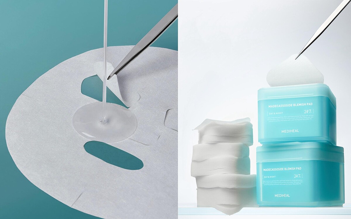 MEDIHEAL 積雪草舒緩棉片， 100片 雙包裝（+便攜盒）NT1,044