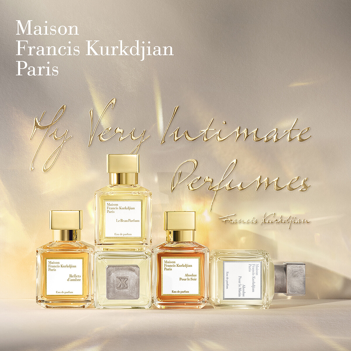 Maison Francis Kurkdjian我的親密系列形象圖。
