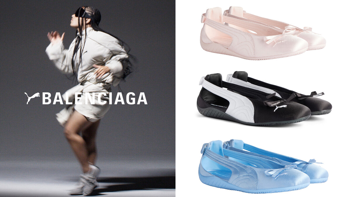 這雙芭蕾舞鞋封神了！巴黎世家和Puma做出女生的夢幻美鞋，話題聯名單品價格一次看