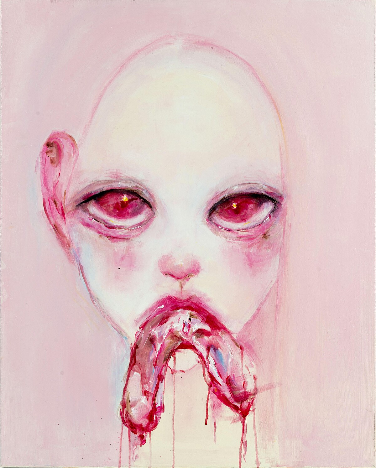 【獵物系列｜Hungry Girl】 91x72.5cm Acrylic 亞麻畫布 2025