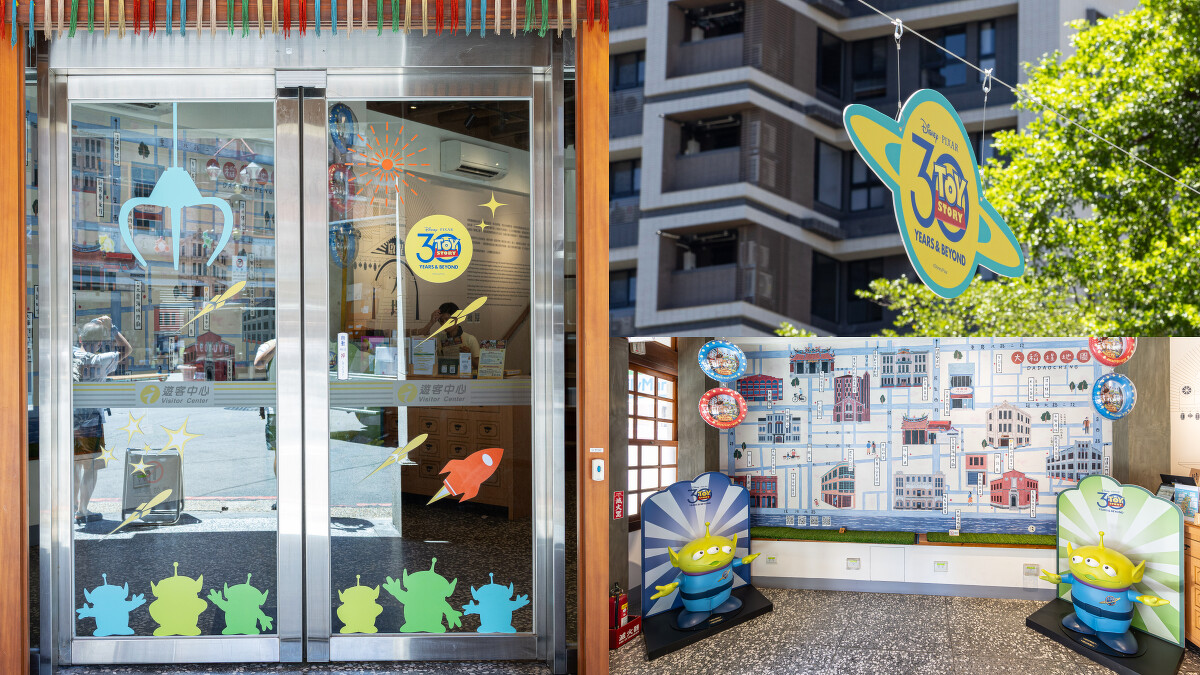 迪化街商圈各處充斥著《玩具總動員》元素，等著大家去挖掘！