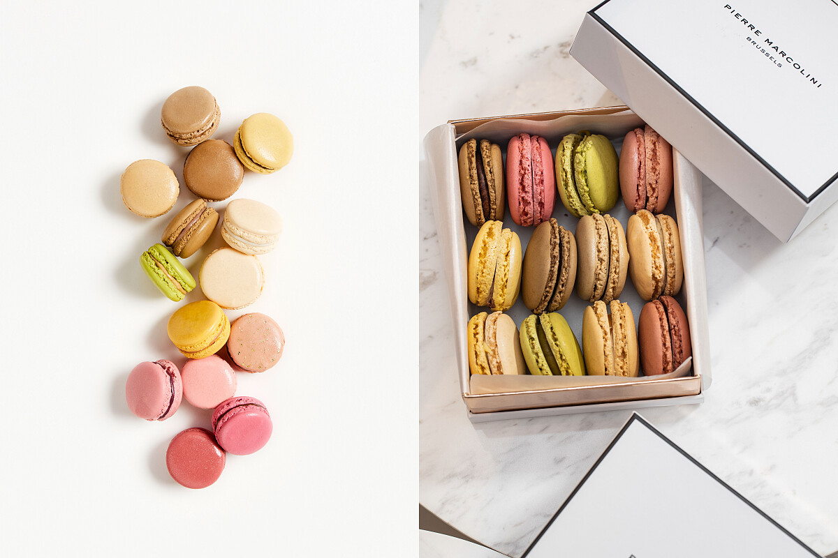 可可豆製成的黑巧馬卡龍，更是他在甜點創作上的自信之作。