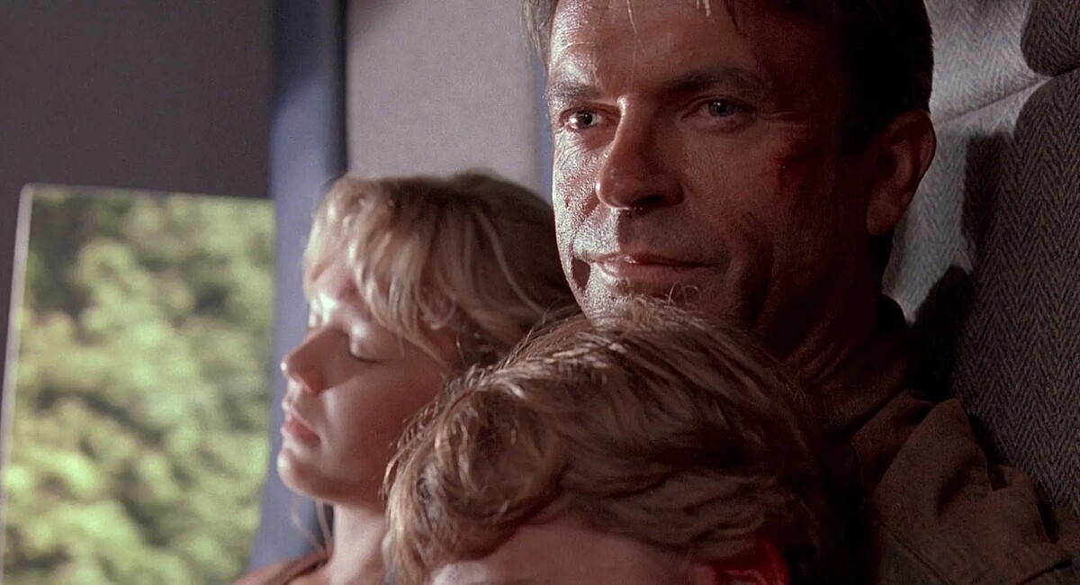 《侏羅紀公園》结局主角搭乘直升機的結局畫面