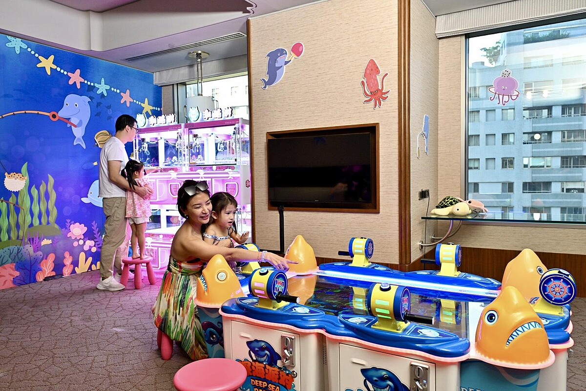  「海洋遊戲島」是充滿趣味的遊戲天地，多款互動遊戲讓全家大小盡情同樂！