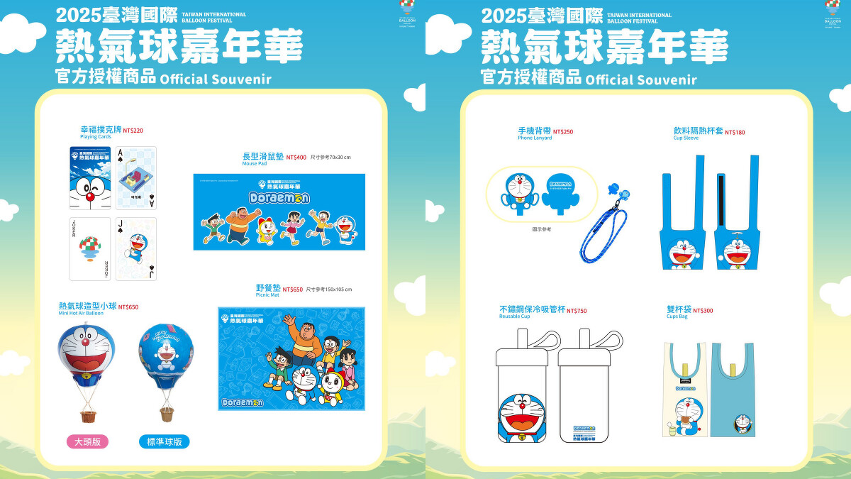 「2025臺灣國際熱氣球嘉年華」哆啦A夢周邊商品